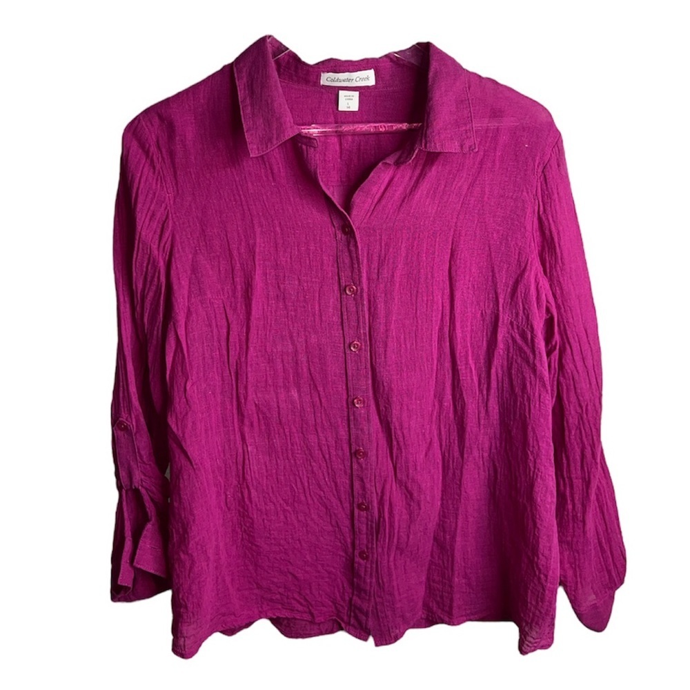 Coldwater  Creek Long Sleeve Lightweight Pink Top